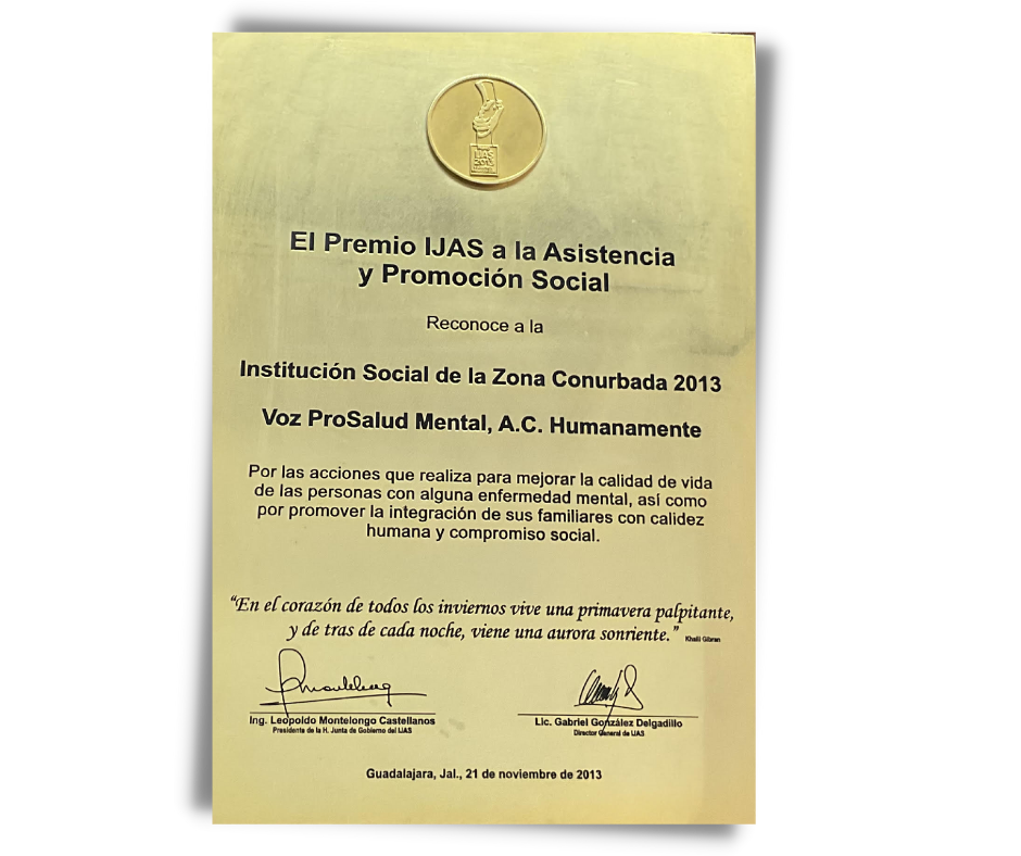 Premio IJAS a la asistencia y promoción social 2013